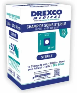 55746 - Champ de soin stérile troué - 50 x 50 cm