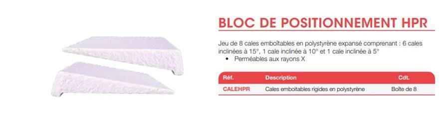 CALEHPR - Cale de maintien - 280 × 235 mm