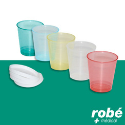 GOBE30T - Gobelet gradué avec couvercle - 30 ml
