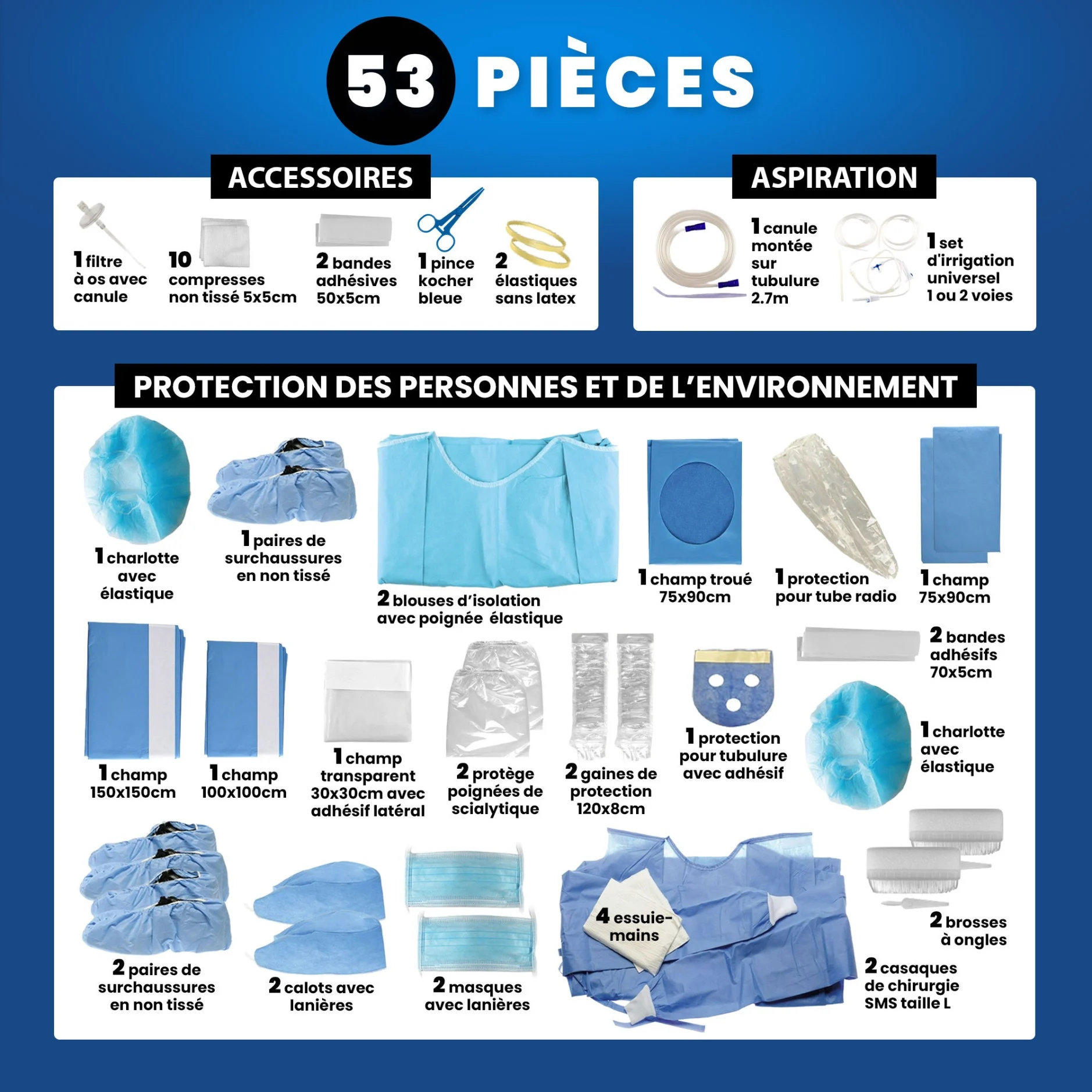 4891-174 - Kit d'implantologie - 53 pièces