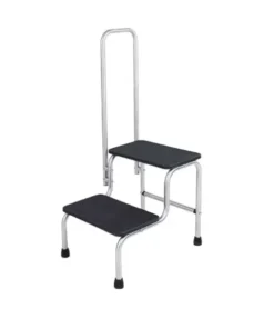 55784 - Marchepied 2 marches avec rampe - 107 × 57,5 × 40 cm